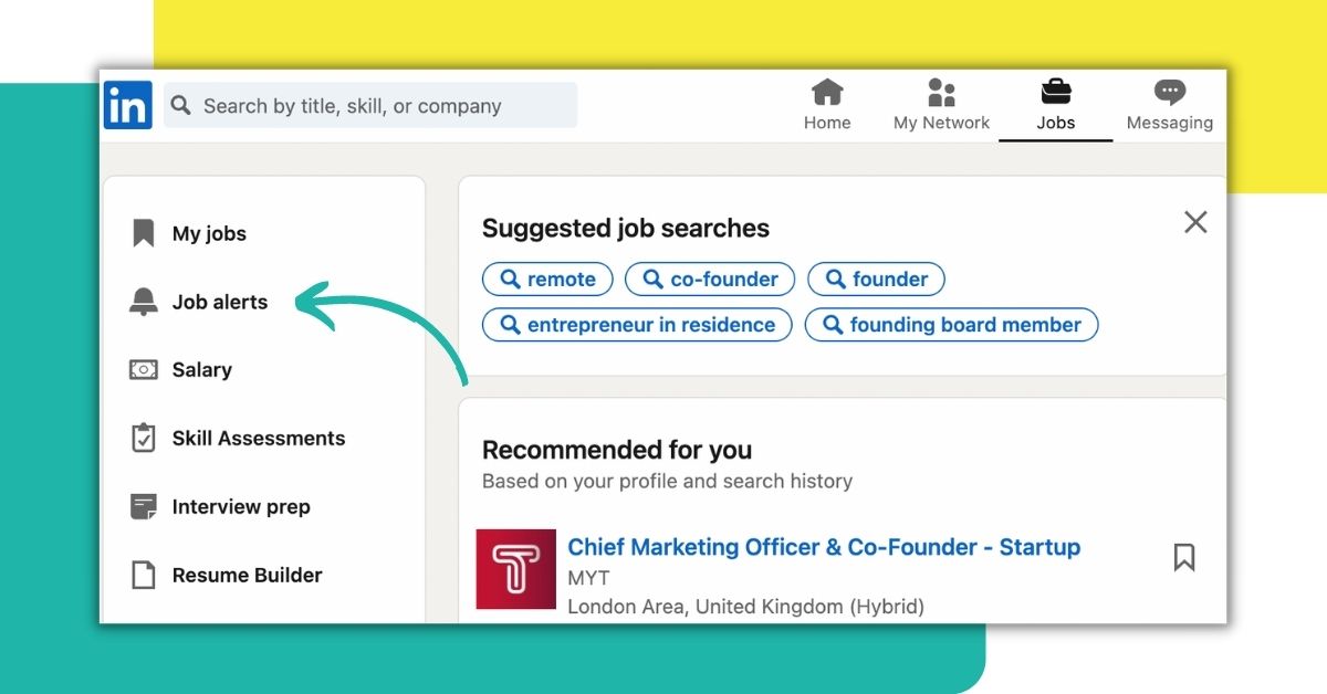 How to search for jobs on LinkedIn, click on job alters