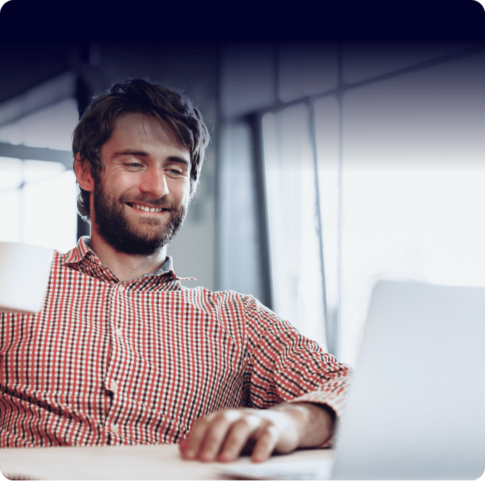 healthcare employee using computer
