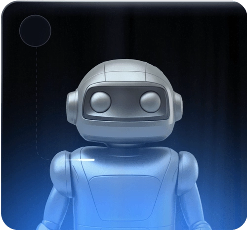 Stylized robot figure representing AI security solutions for managing Shadow AI and embedded models.