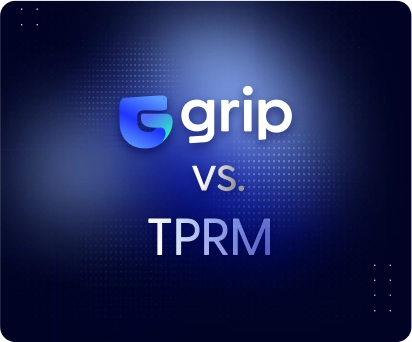 Grip Security logo alongside TPRM, highlighting SaaS risk management and cybersecurity solutions.