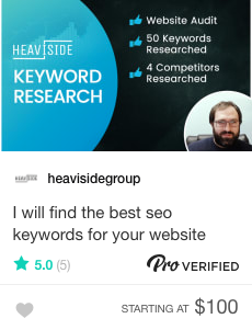 Fiverr Pro SEO gig