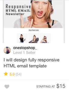 Email design template Gig