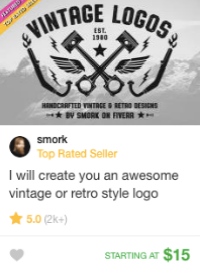 retro logo design gig fiverr