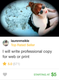 writing fiverr gig