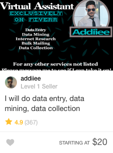 data mining freelance gig