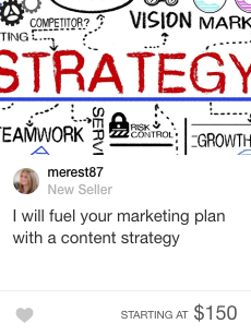 content strategy fiverr gig