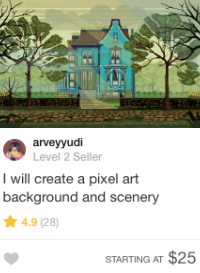 Fiverr pixel artists gig