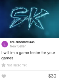 fiverr game tester gig