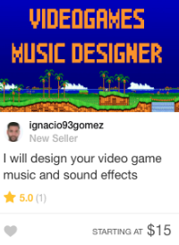 fiverr music game writer gig