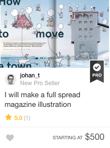 magazine illustration on Fiverr