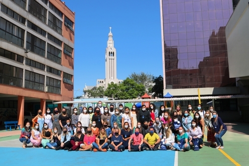 foto da construção do Colégio Nossa Senhora de Lourdes