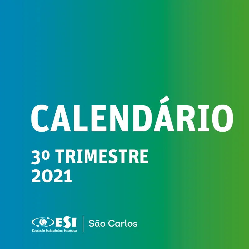 Calendário 3º Trimestre