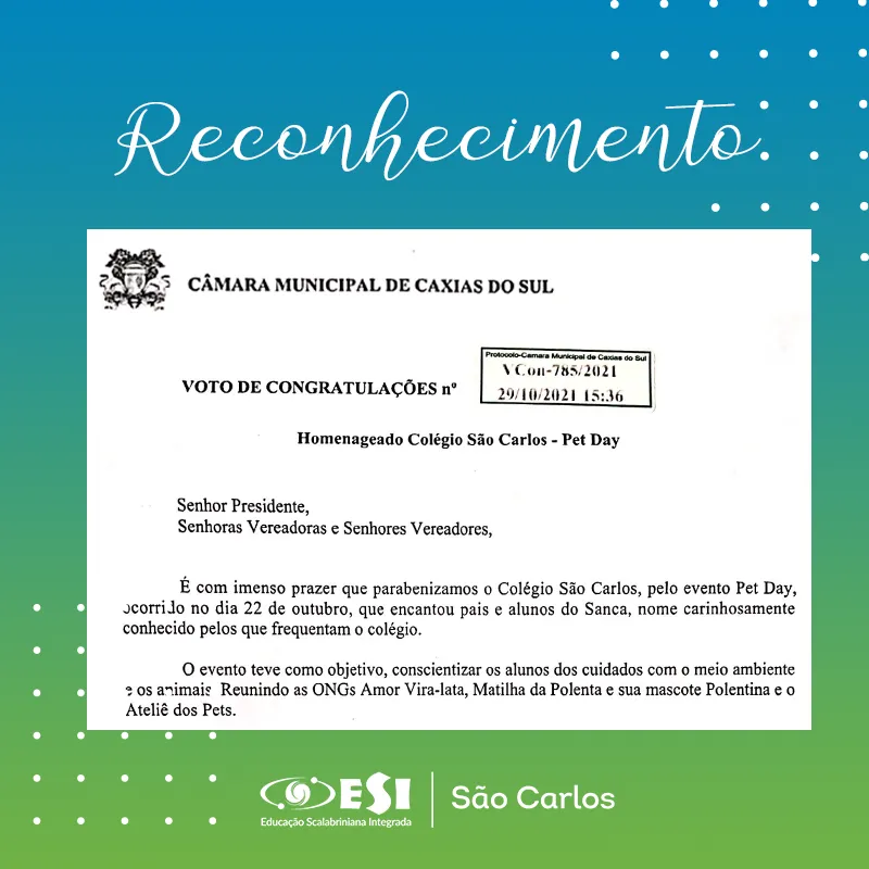Evento do Colégio São Carlos, Pet Day recebe reconhecimento da Comunidade Caxiense
