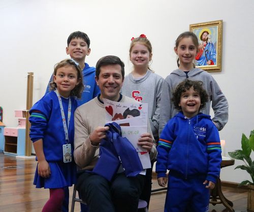 Uma visita especial - Padre Oscar Chemello