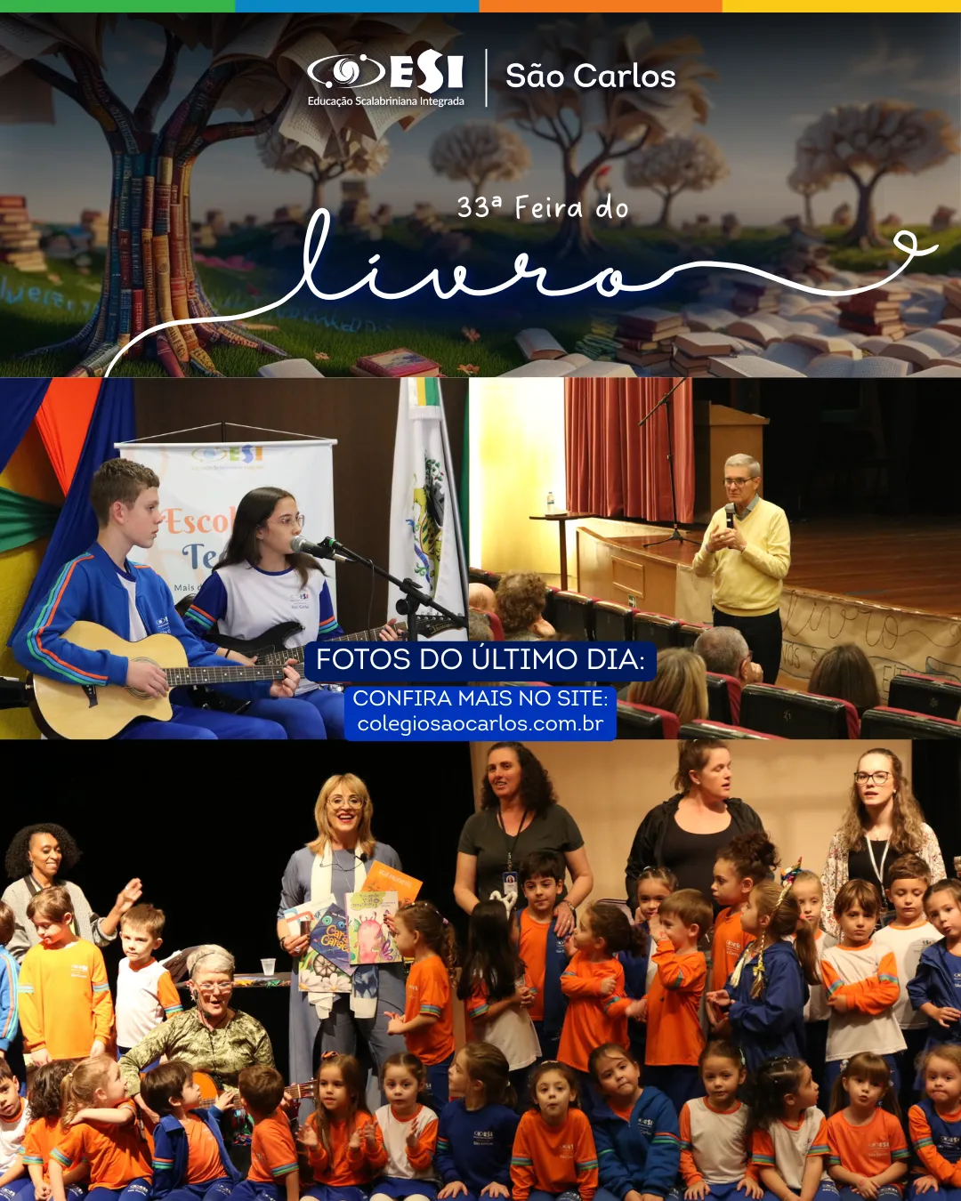 Último dia da 33ª Feira do Livro do Colégio São Carlos - Confira as fotos