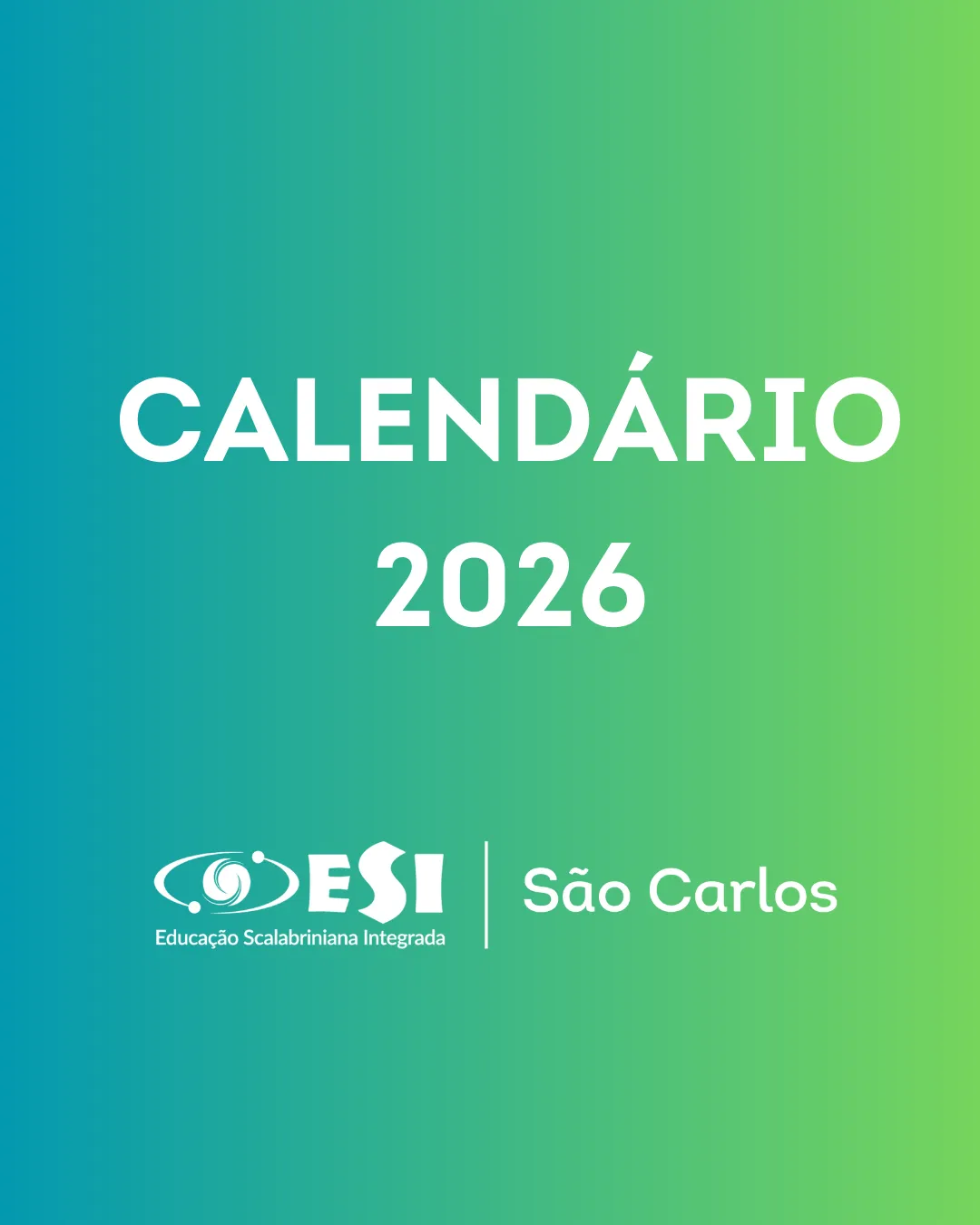 Calendário Letivo 2026