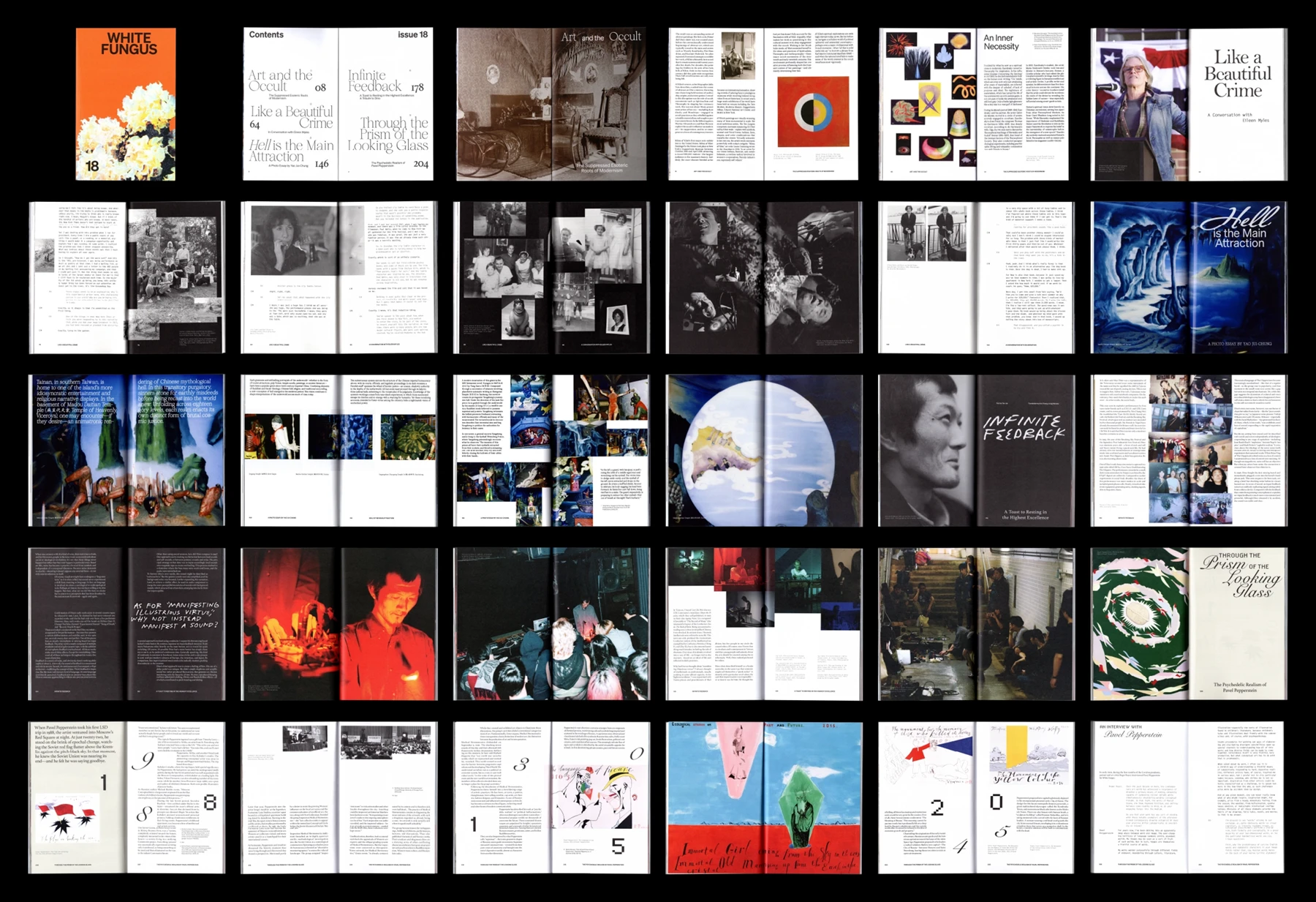 White Fungus Issue 18 — Inside Spread Layout
