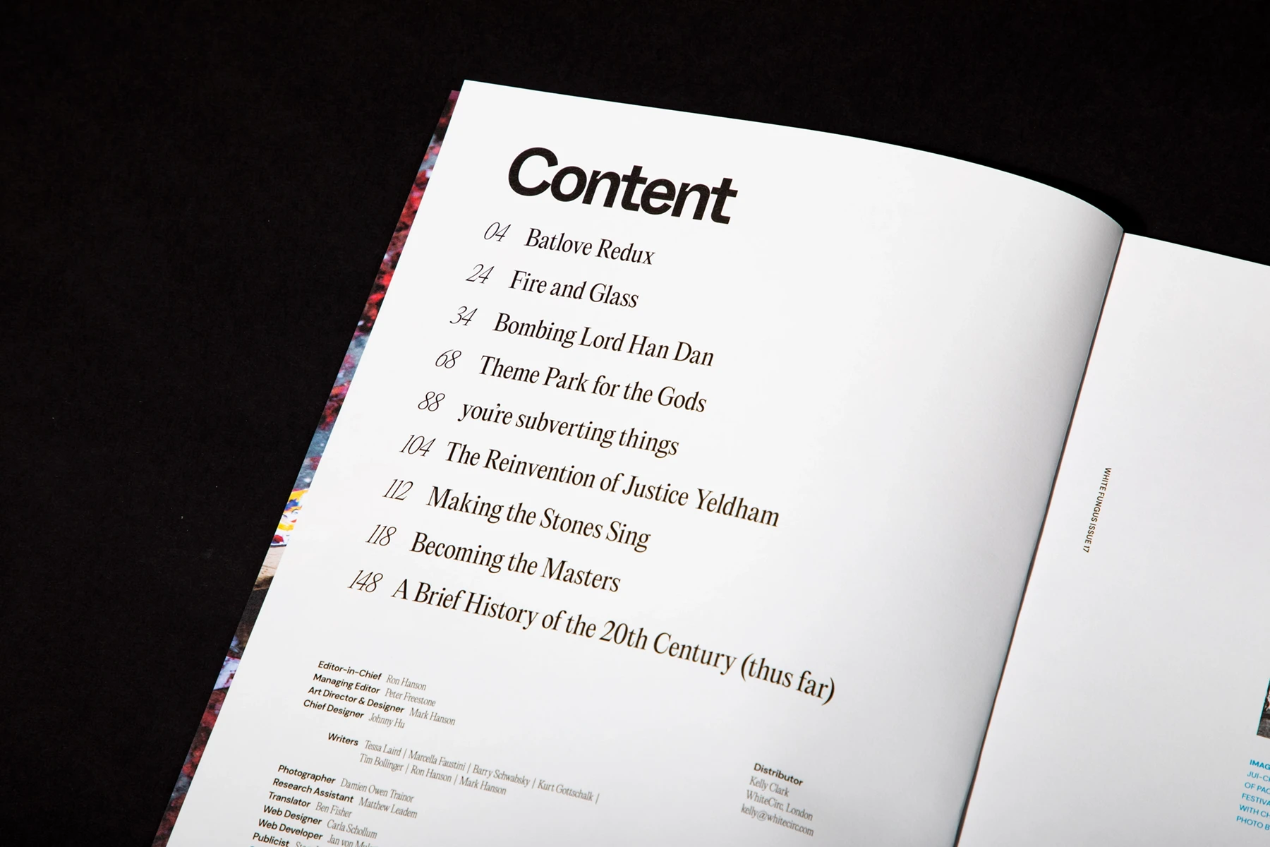 White Fungus Issue 17 — Inside Spread Layout