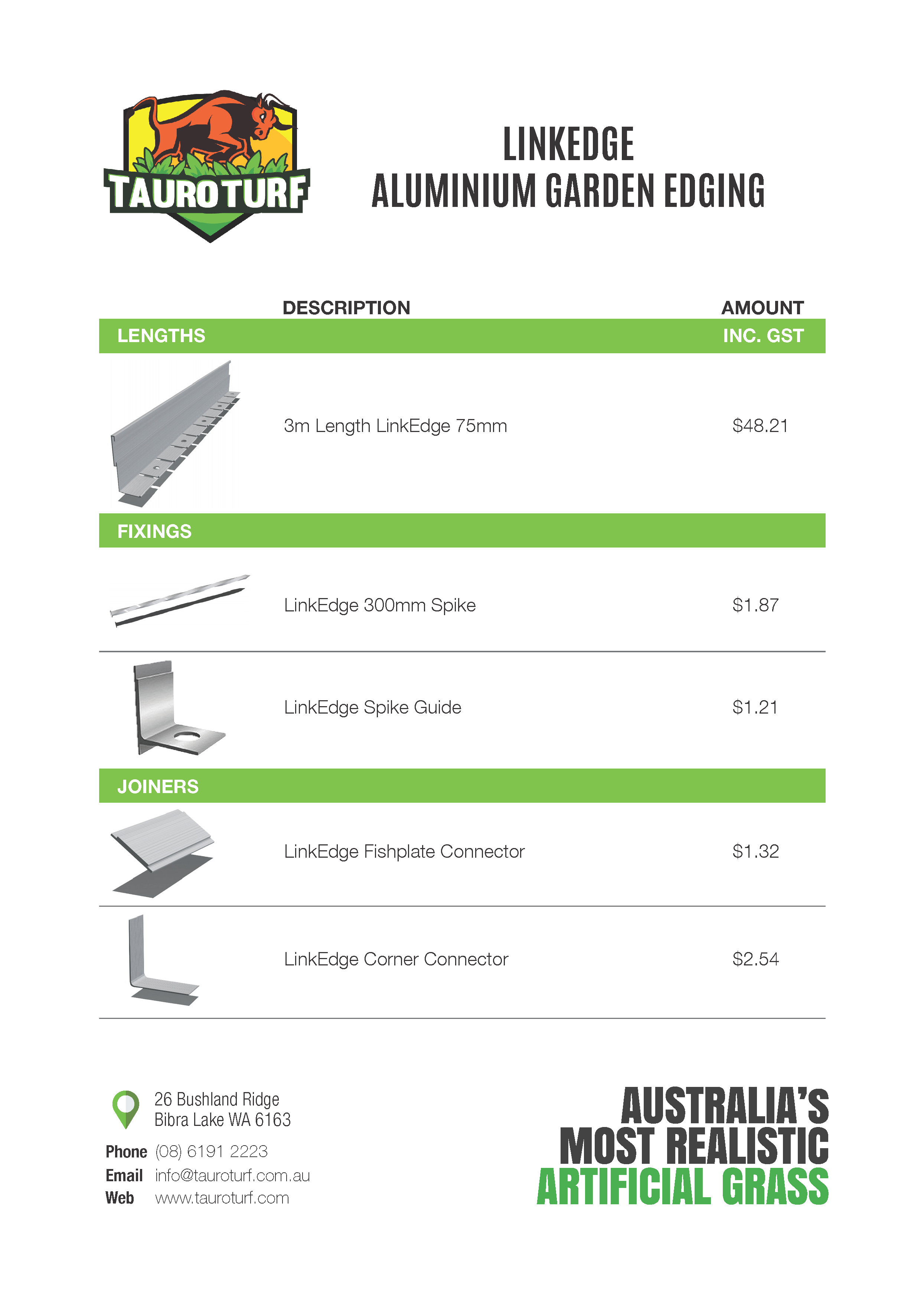 LinkEdge Pricing Sheet