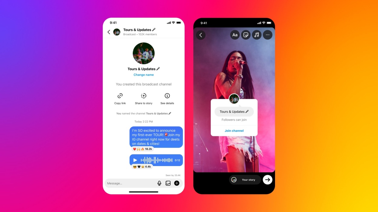 Instagram's broadcast channels are digital message boards for creators | Mashable