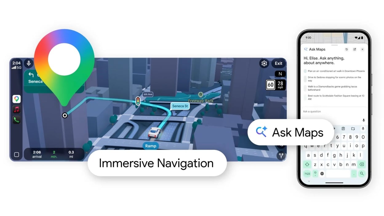 Google Maps receives major upgrade with 'Ask Maps' AI feature and 3D  redesign | Mashable