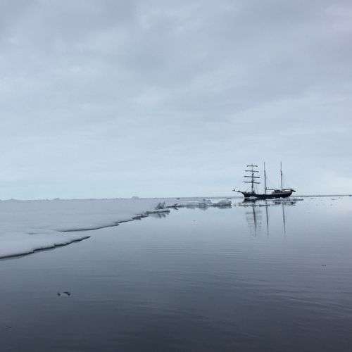 arctic ocean with a ship