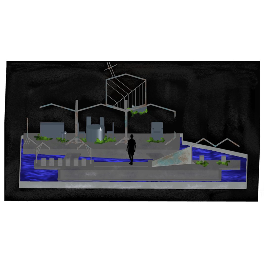 "Father Comes Home From the Wars" Scenic Design Rendering