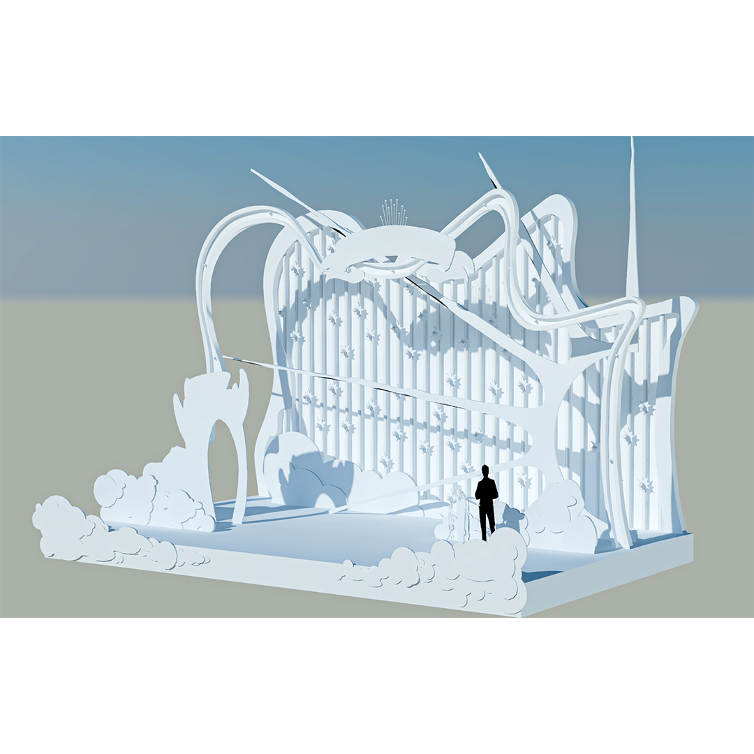 2026 Graduation Stage 3D Model.