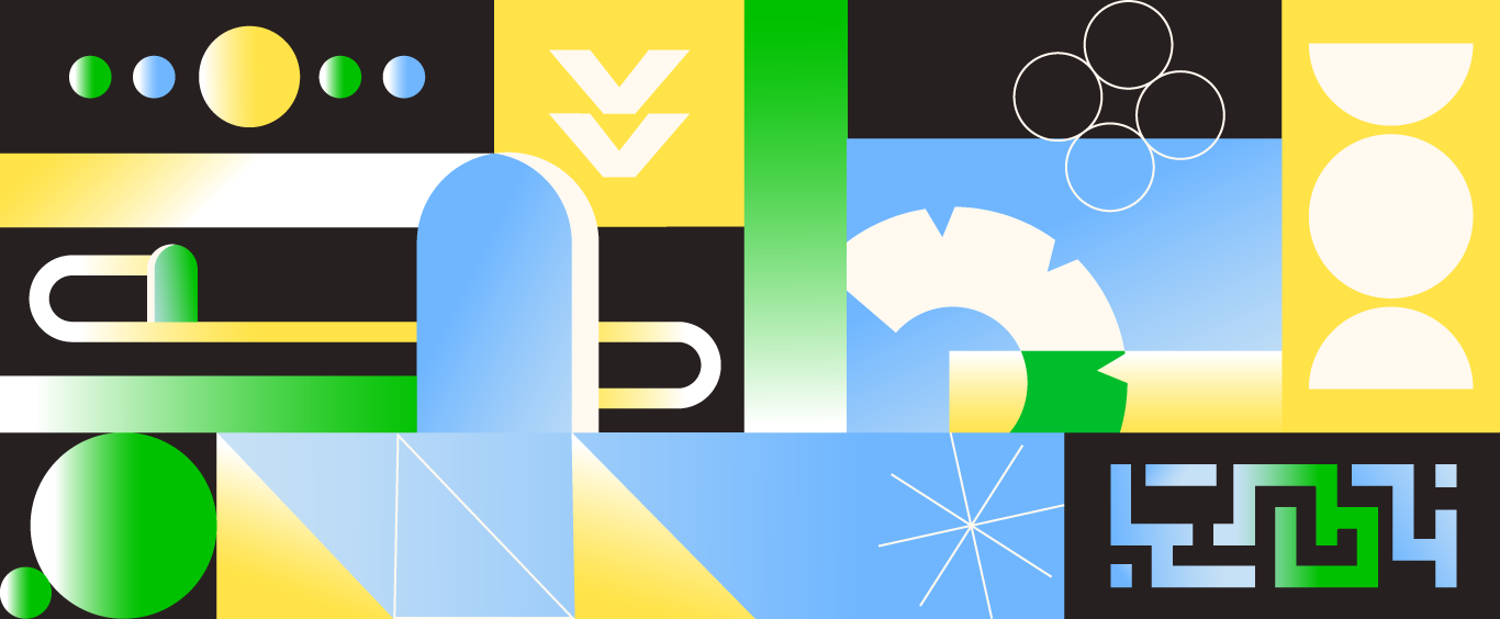 Cover image showcasing elements that are linked to the article, such as a door, sharp objects and a maze.