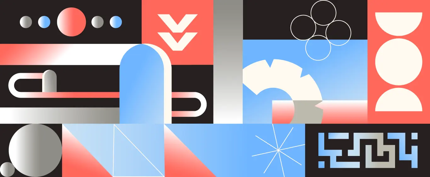 Cover image showcasing elements that are linked to the article, such as a door, sharp objects and a maze.