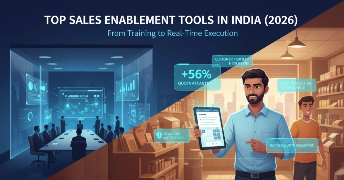 Top 5 Sales Enablement Tools in India for Frontline Reps (2026) Ranked by Enterprise Adoption
