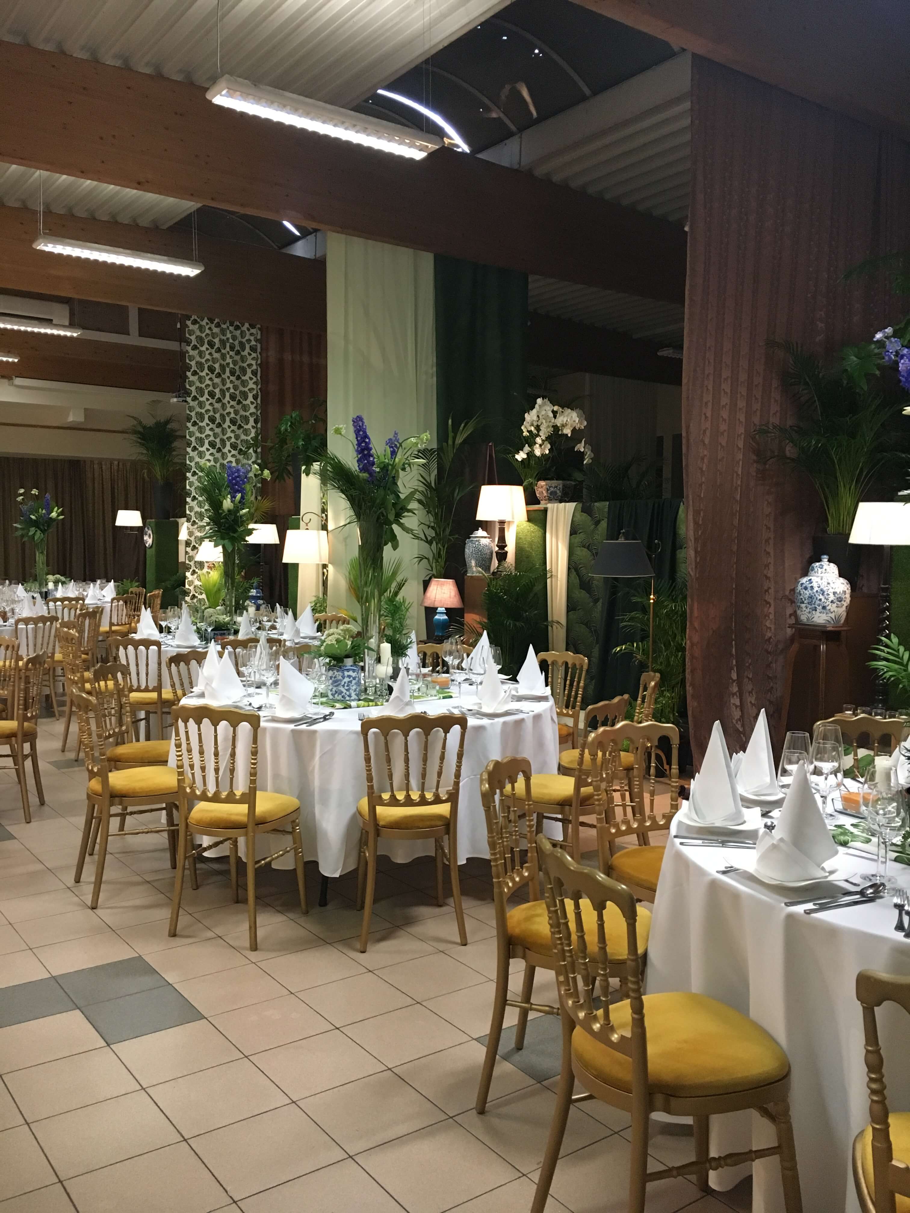 Aankleding van een evenement.