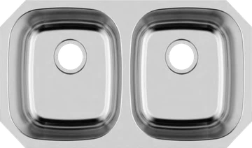 50/50 double bowl stainless steel sink