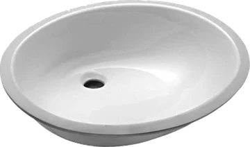Oval porcelain vanity sink