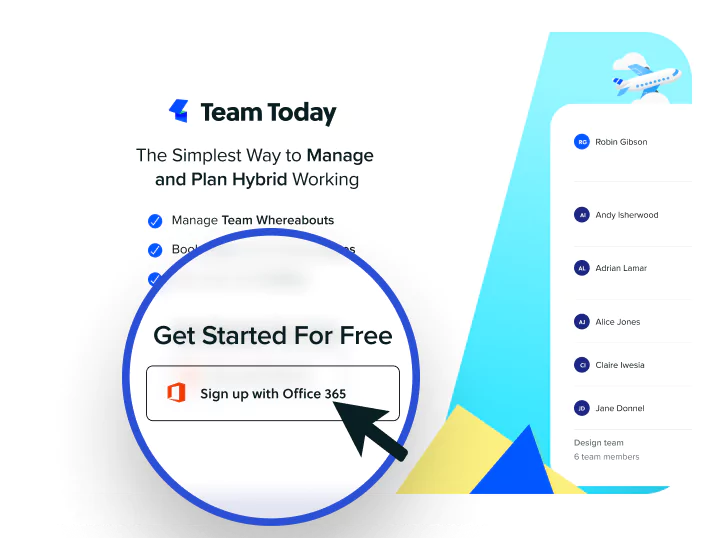 Image showing how to tap the office 365 button to create an account