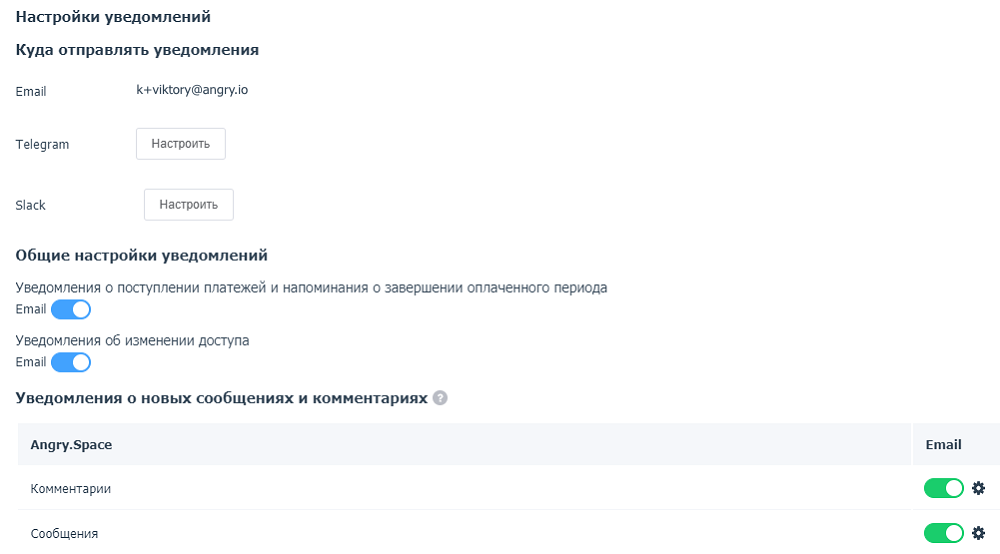 Какие уведомления отправляет сервис