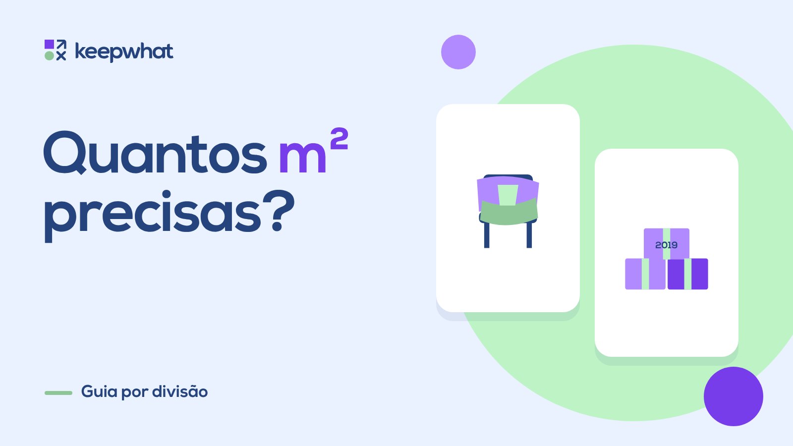 Quantos m² preciso para guardar os meus móveis