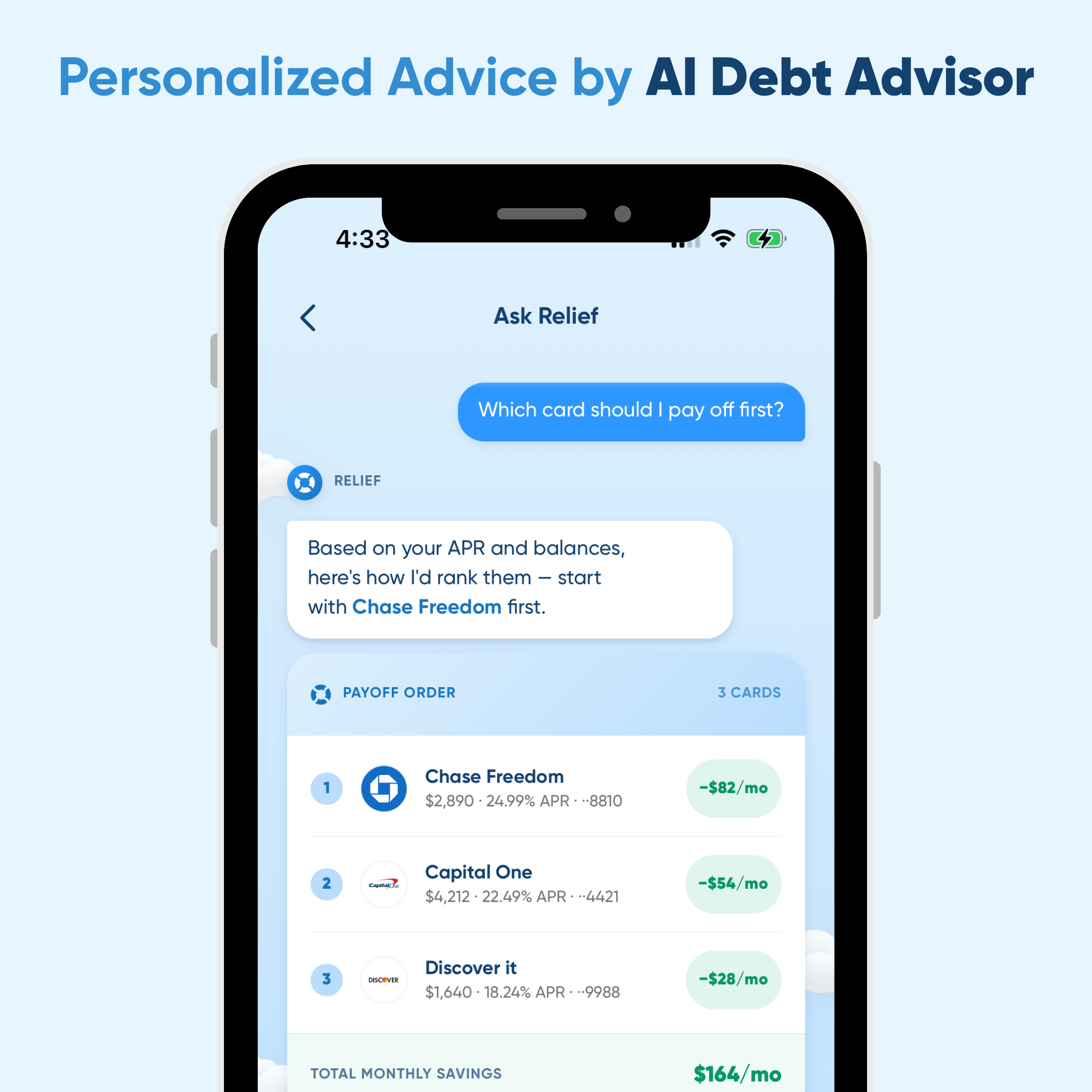 Personalized Advice by AI Debt Advisor