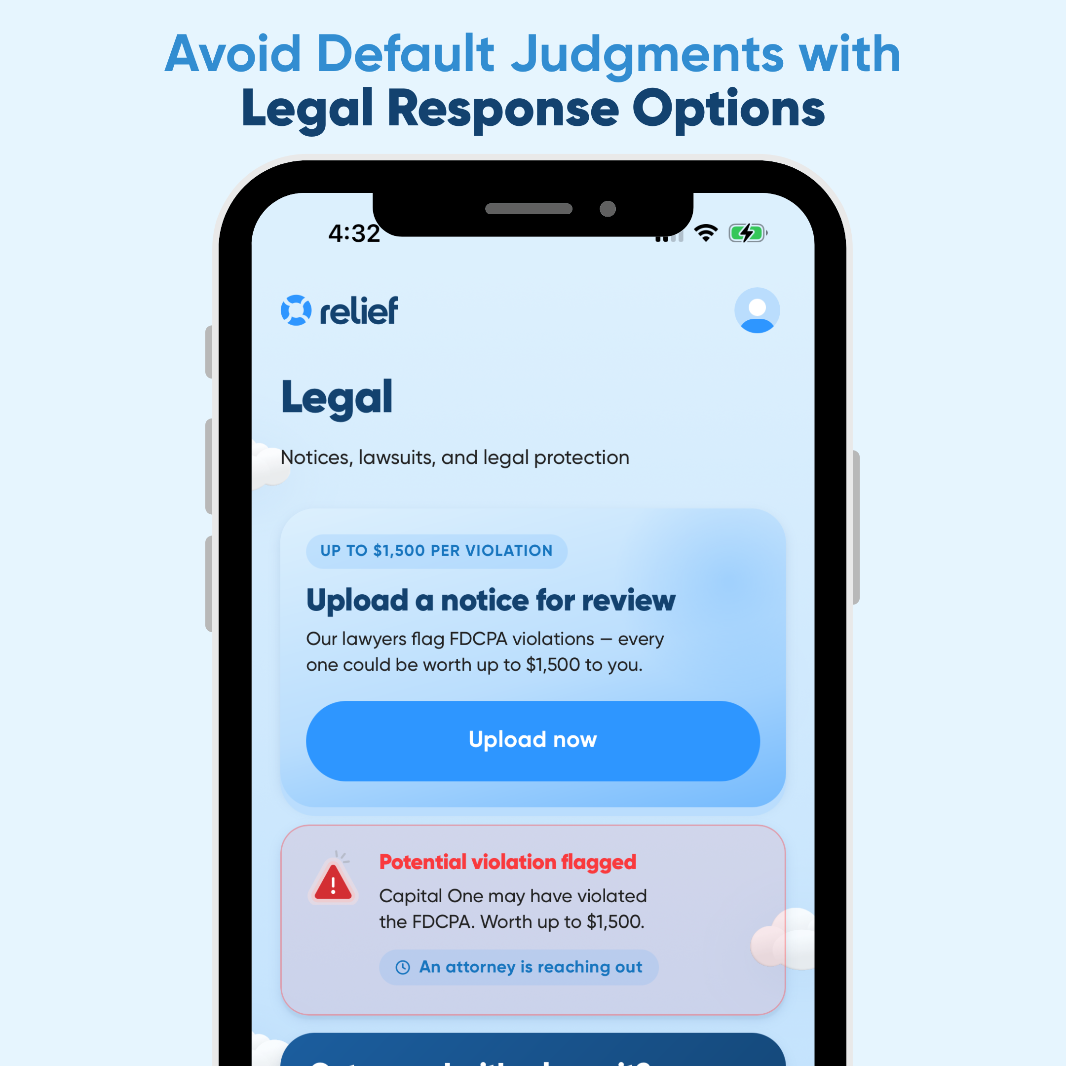 Avoid Default Judgments with
Legal Response Options