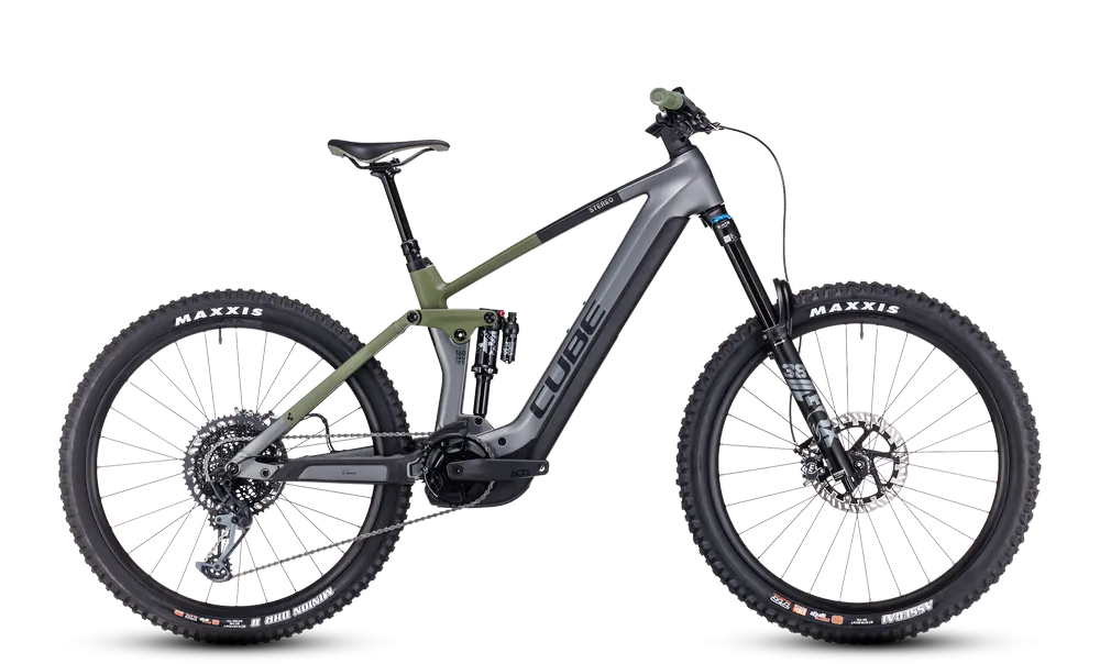 Cube Stereo Hybrid 160 HPC TM 750 E-Fully 27.5 flashgrey´n´olive