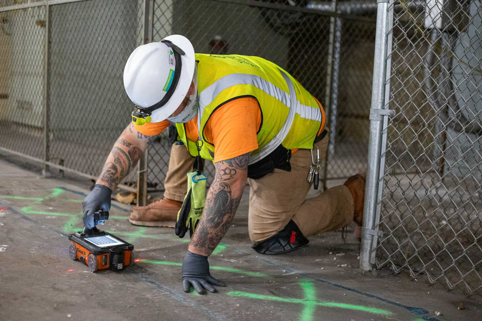 comprehesive mark out with concrete scan and imaging