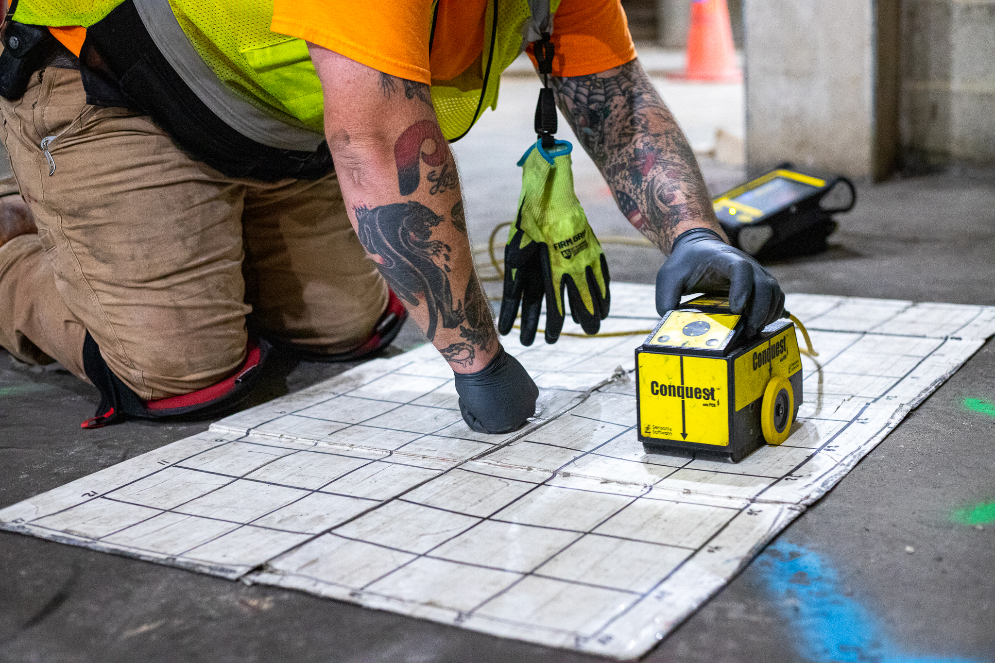 scan for rebar during concrete imaging