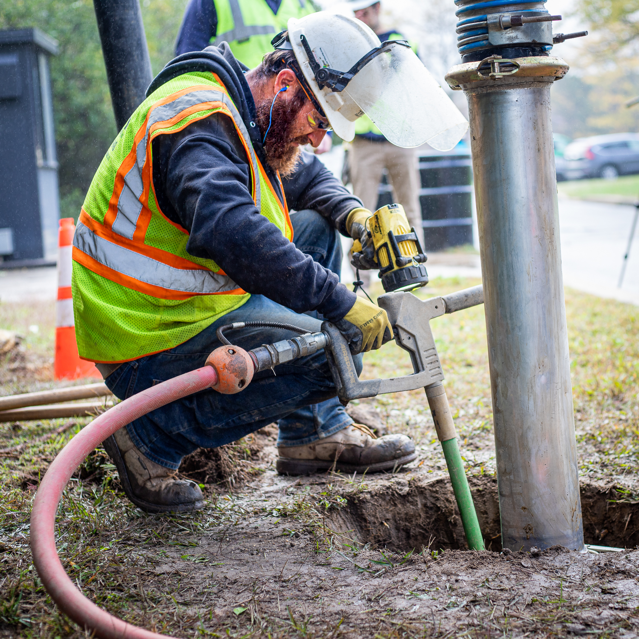 designate utilities with a test hole report vacuum excavation