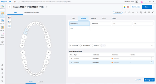 Création du'ne fiche patient sur la logiciel Medit Link. Pour scanner intraoral Medit i700 et Medit i500.
