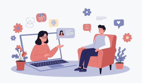 therapist and social media distraction