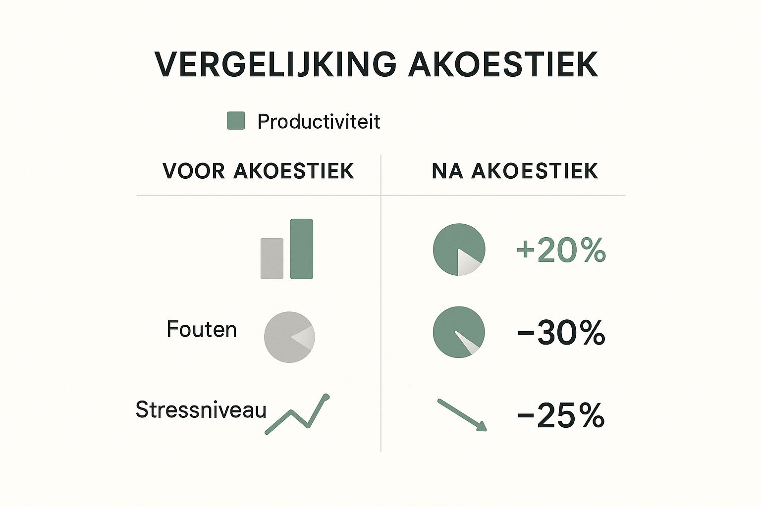 Infographic about akoestiek op kantoor