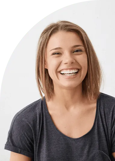 young female patient smiling