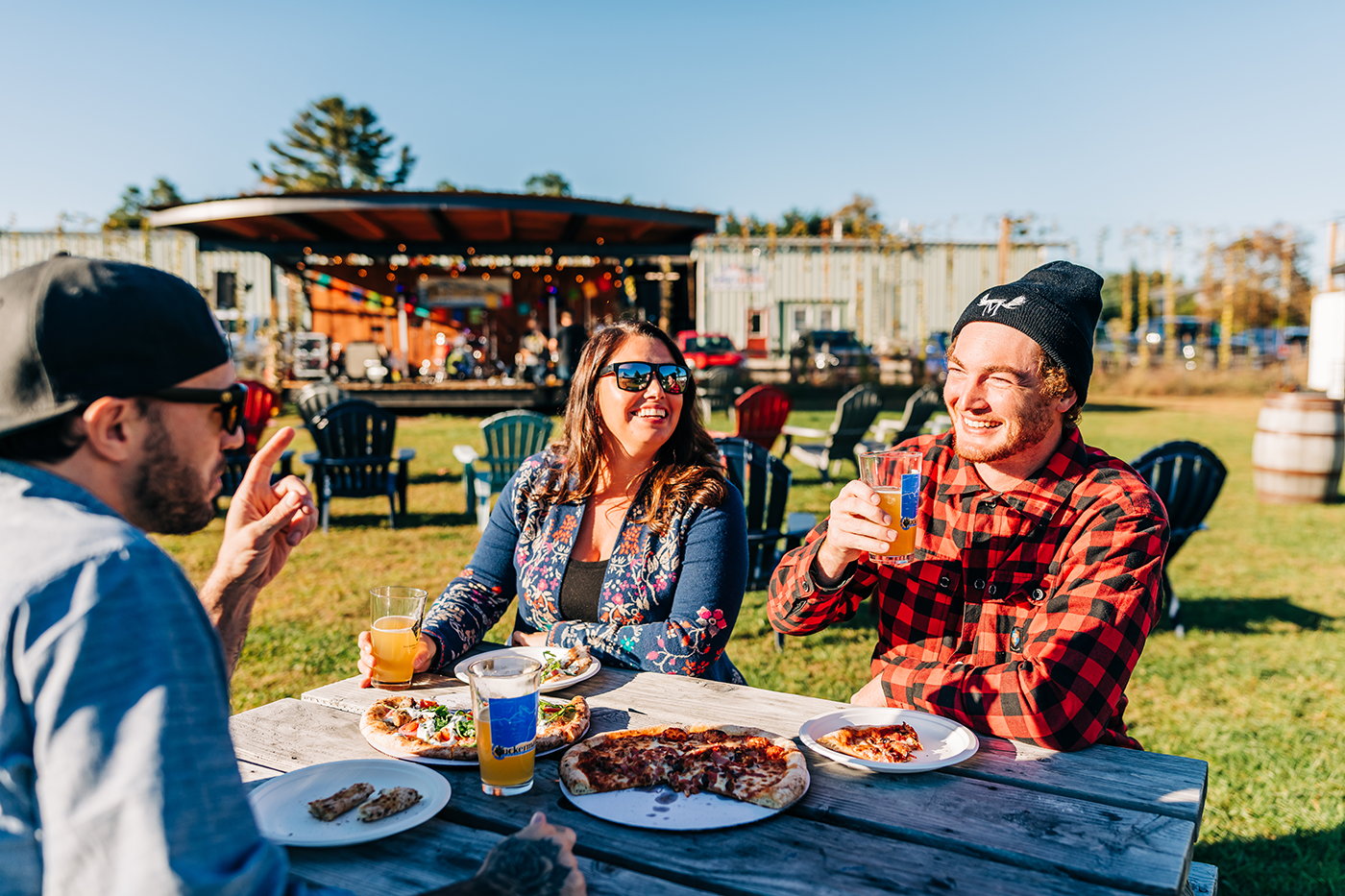 Enjoy wood fired pizzas and craft beers from Tuckerman Brewing