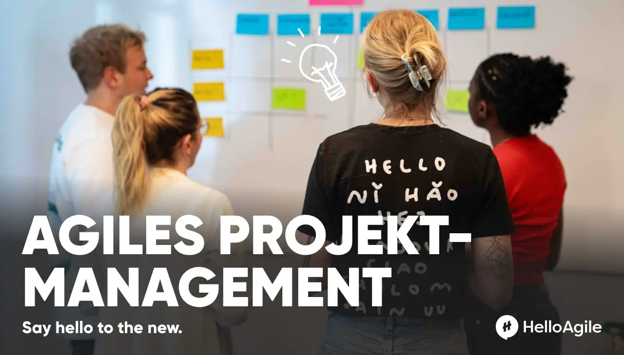 David Hillmer von HelloAgile, die Schrift im Vordergrund zeigt: Agiles Projektmanagement