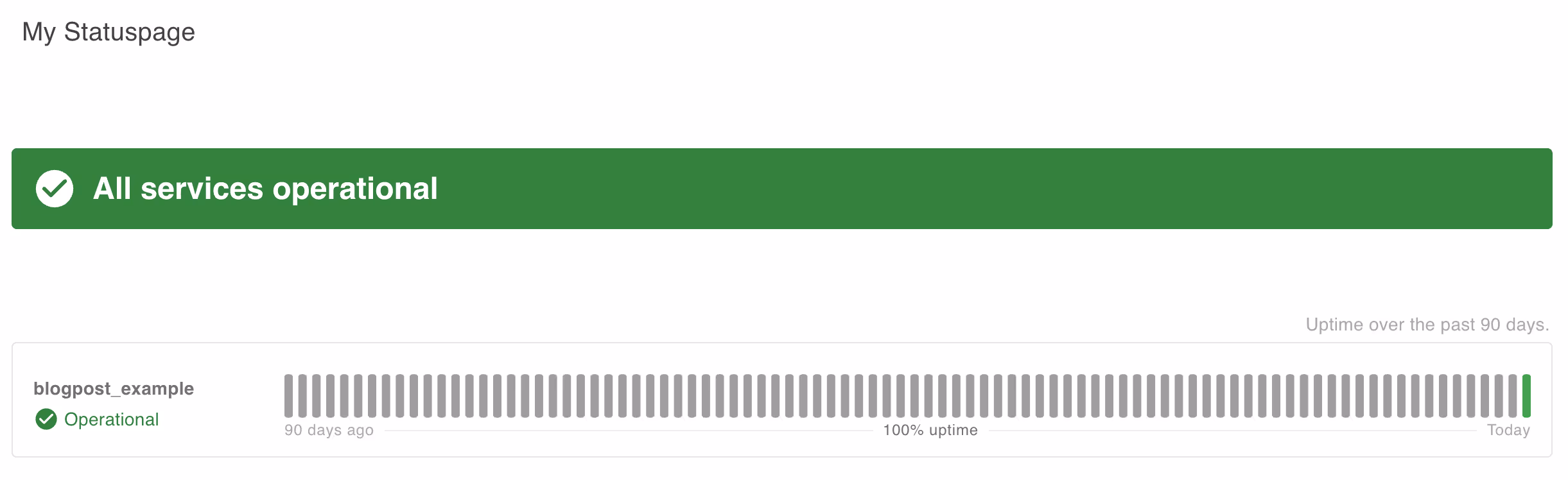 status page operational